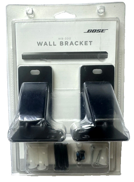 Genuine Bose Wall Bracket Mount WB-300 Black New in Package w/ Mounting Hardware