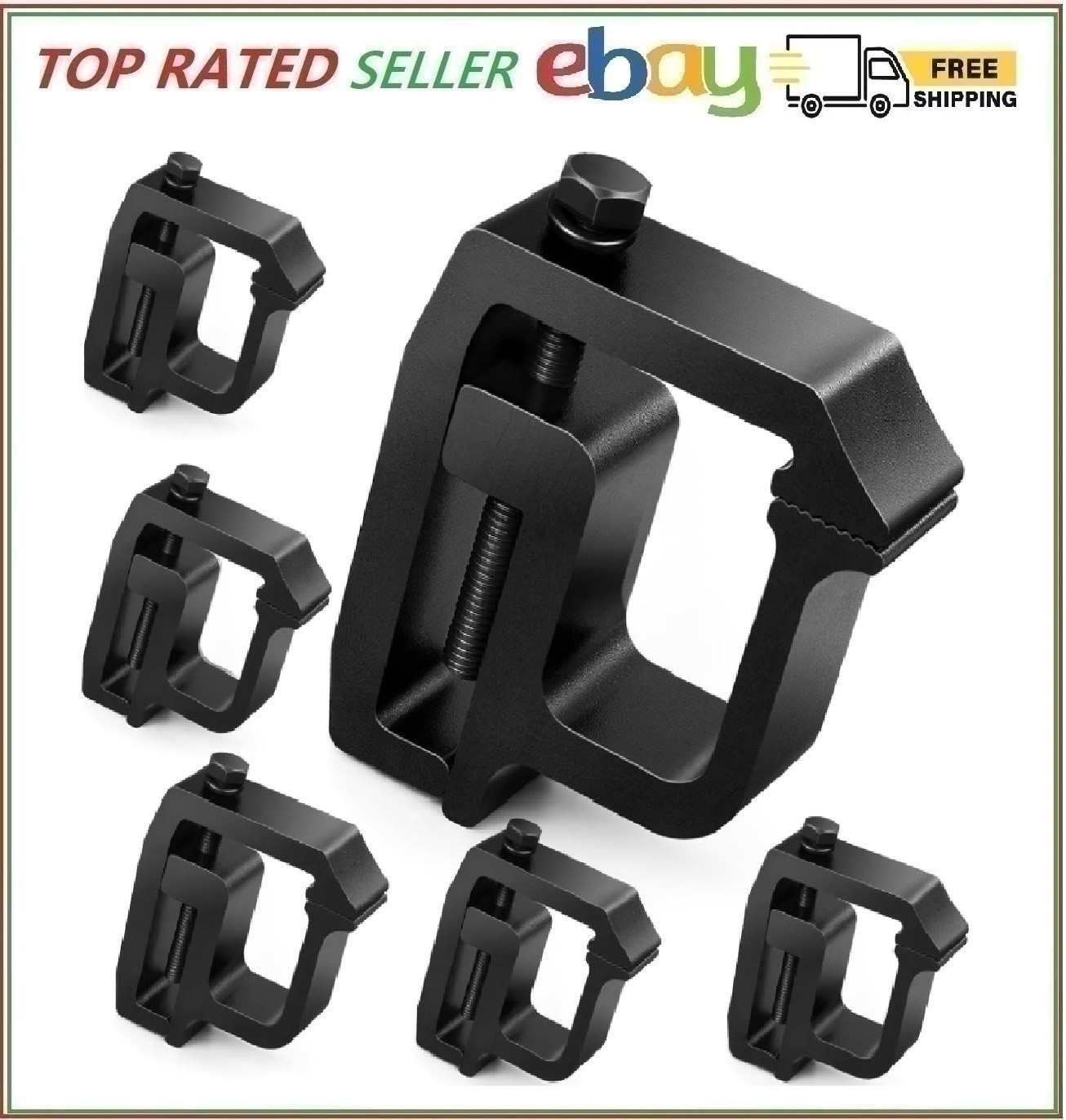6 PCS Heavy Duty Truck Cap Clamps for Dodge Ram F150 Tundra