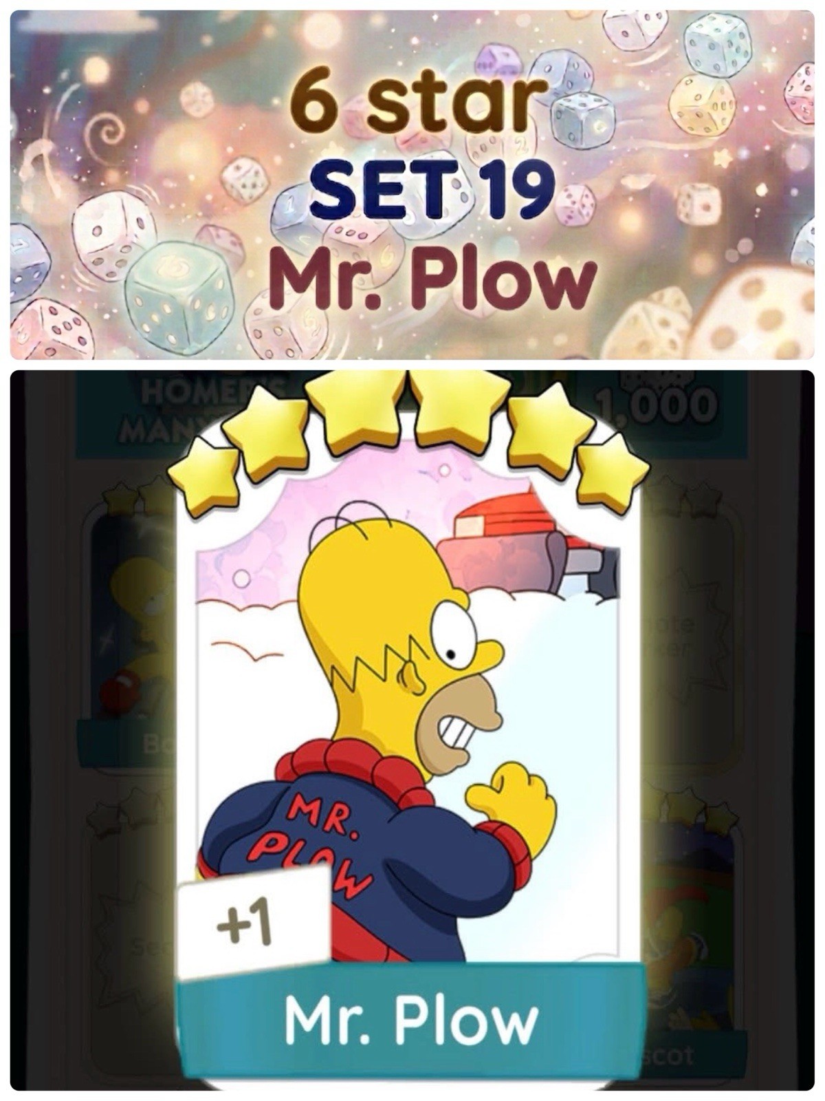 Mr Plow - 6 Star - Set 19 Monopoly go