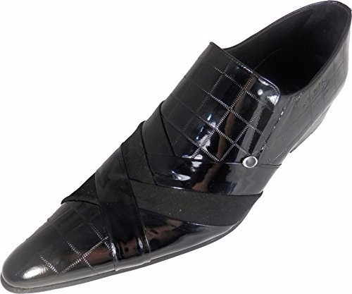 Chelsy - Top Italian Designer Slipper Checkered Calf Leather 43