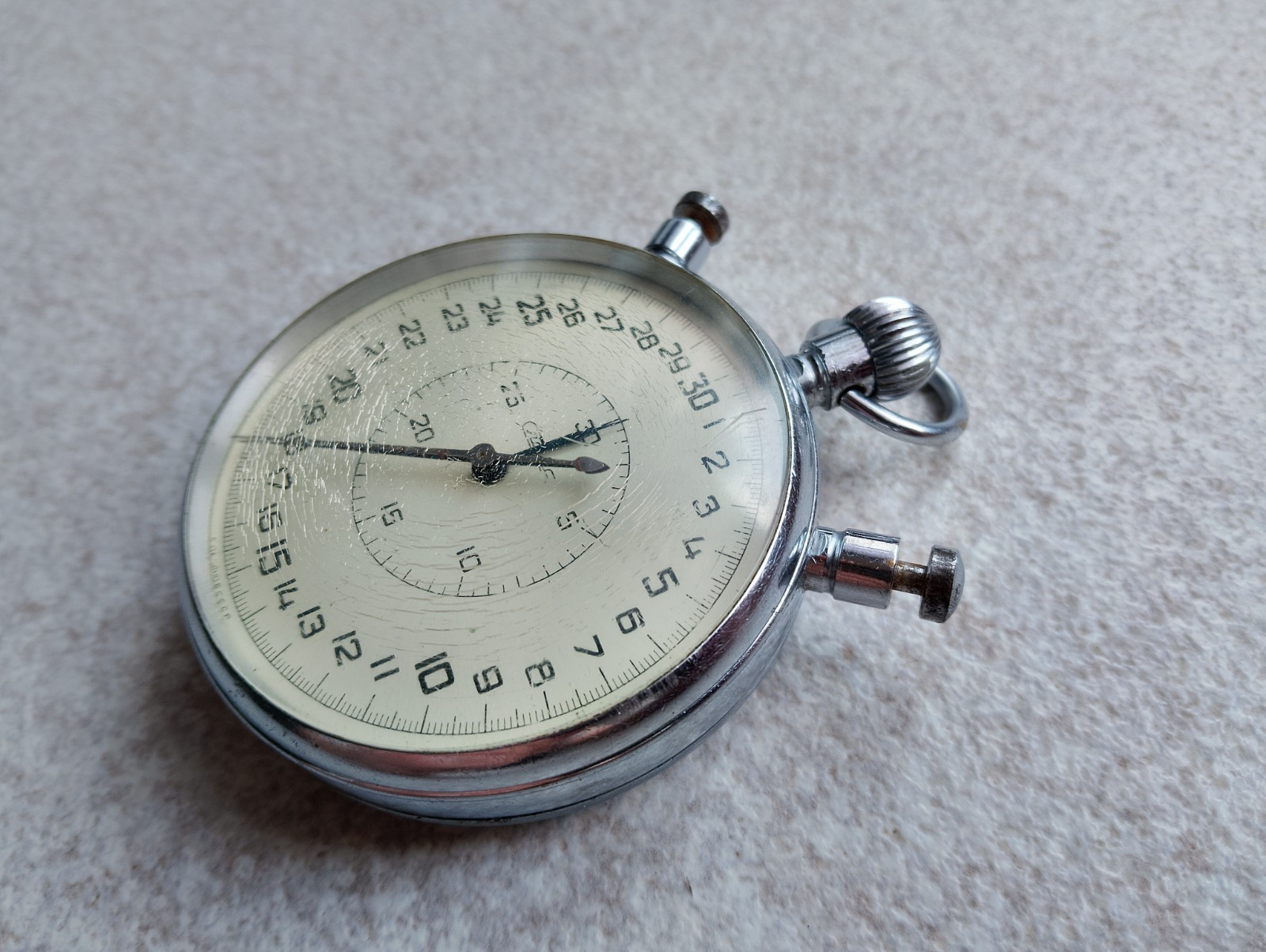 Vintage Soviet Stopwatch Slava Chronometer 3-Button Mechanical Timer/For Parts