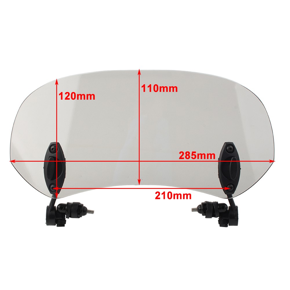 Adjustable Clip-On Windshield Extension Spoiler Windscreen Deflector Motor US
