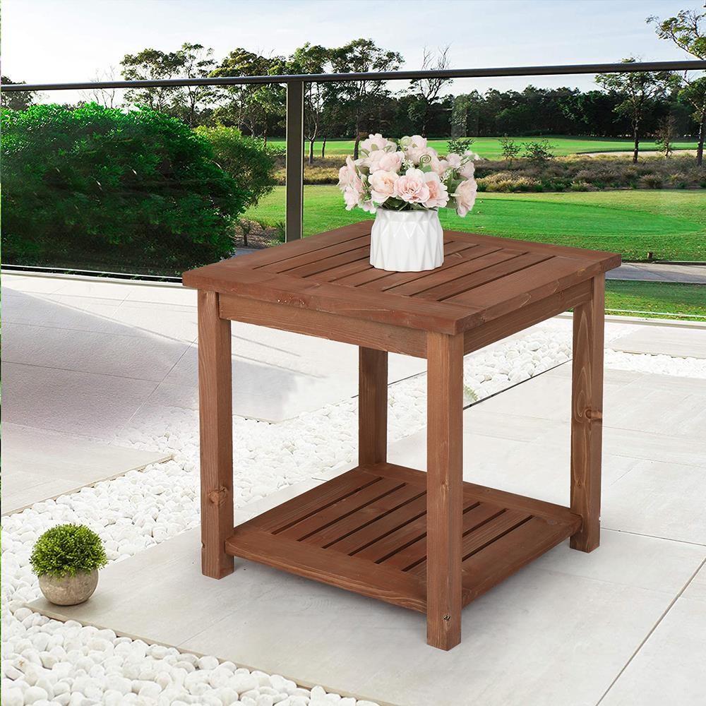 Mini Wood Side Table Office Home Bedroom Decoration Nightstand Night Shelf New