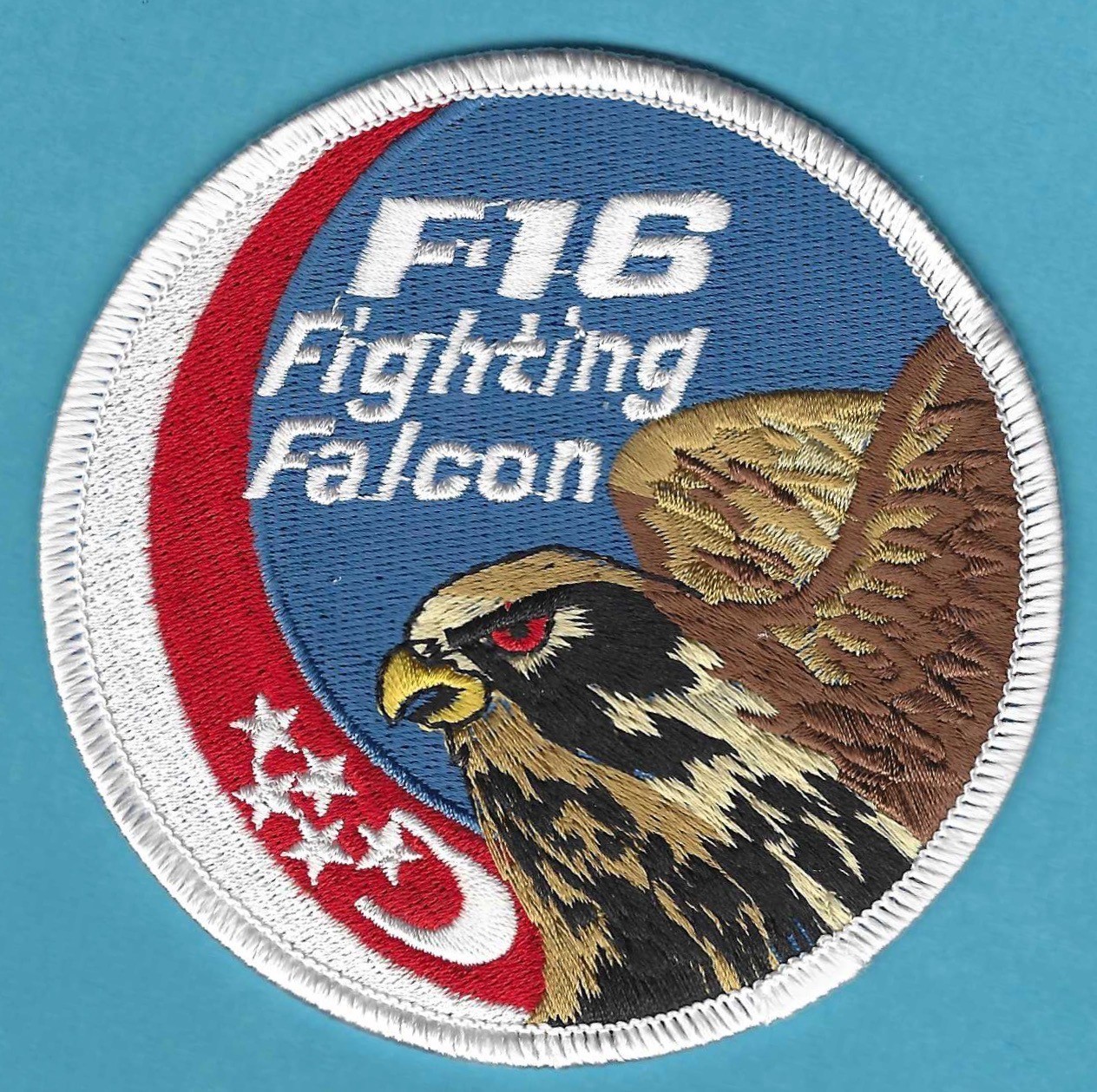 REPUBLIC OF SINGAPORE AIR FORCE F-16 FIGHTING FALCON AIRCRAFT PATCH