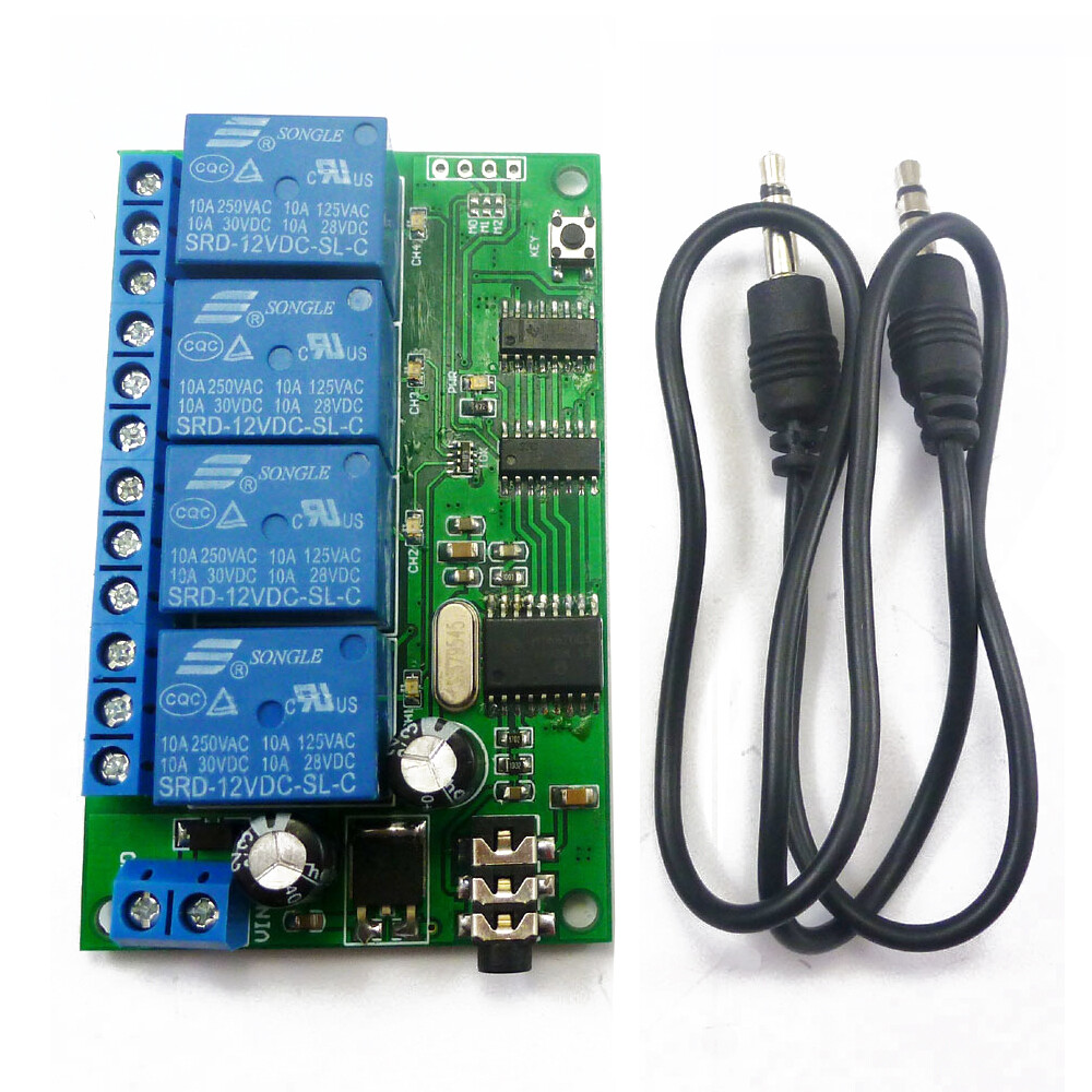 4 Channel Relay MT8870 DTMF Tone Signal Decoder Remote Control Relay Module