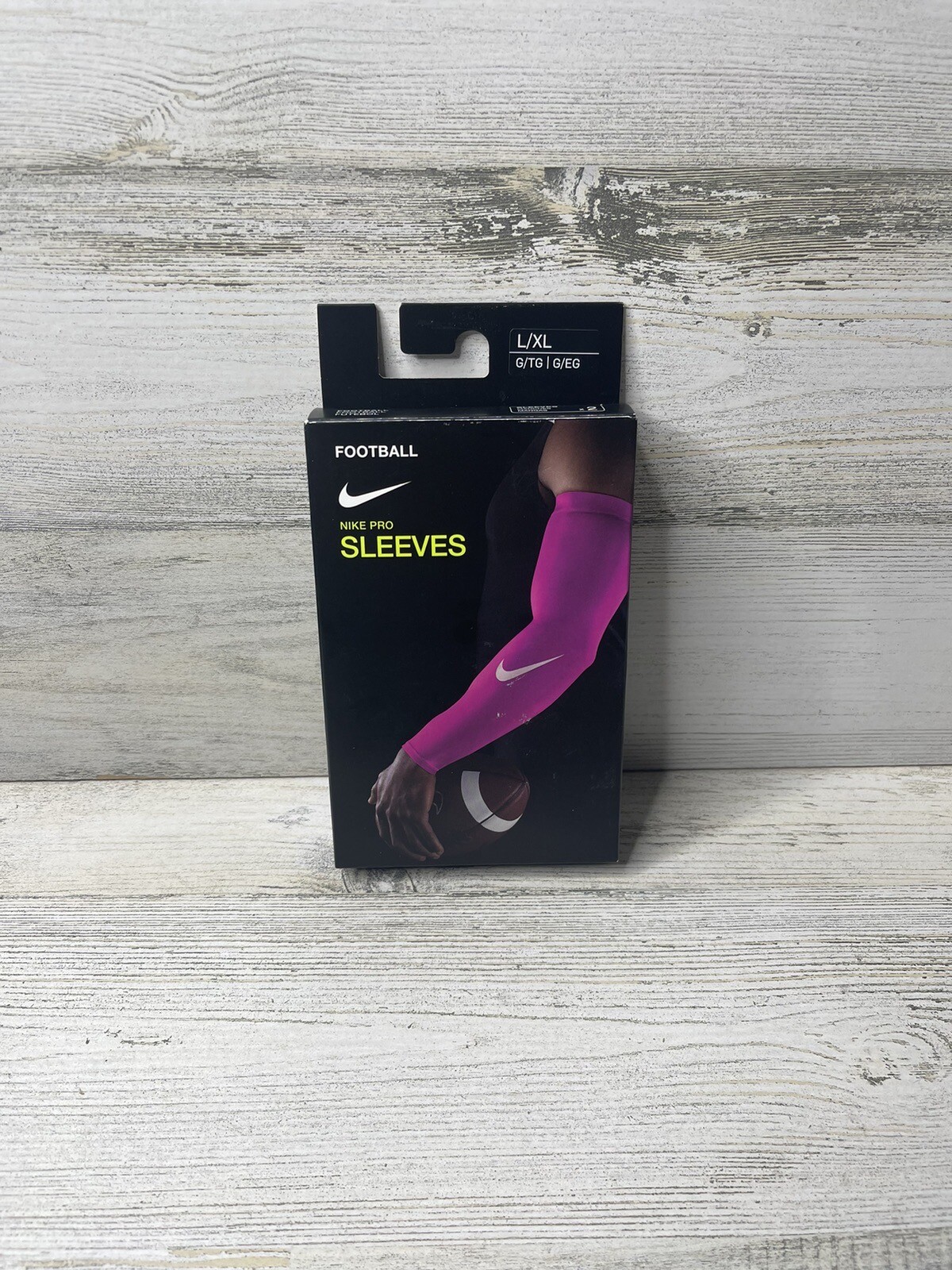 NIKE Pro Dri Fit 3.0 Pink Compression Football Arm Sleeves Men L/XL NWT!