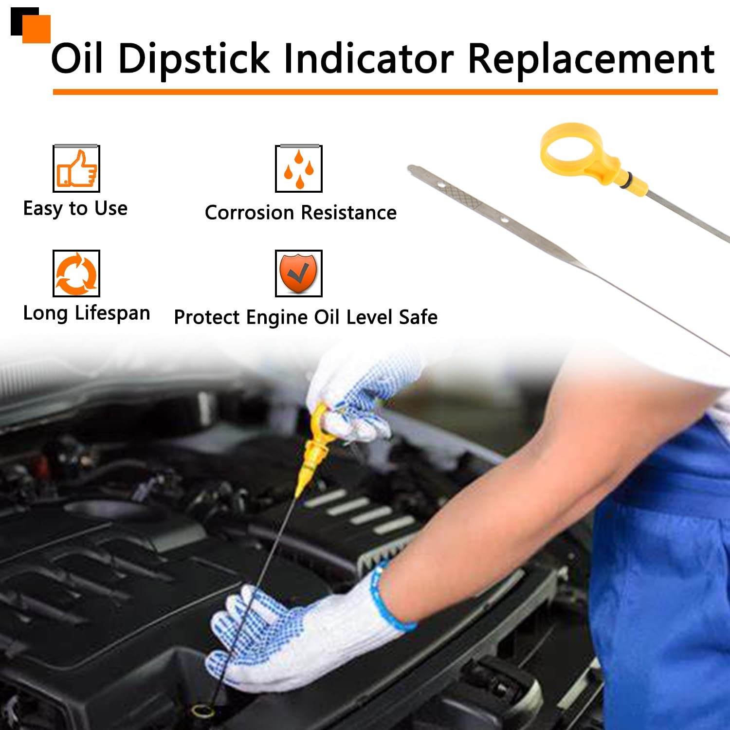 CJ5Z-6750-A Oil Dipstick Indicator Fits for Escape Edge Explorer Focus Fusion Ta