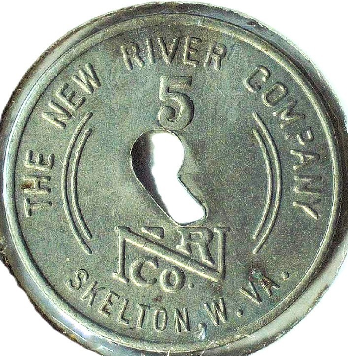 THE NEW RIVER CO. - GFT 5¢ IN MERCH. - SKELTON, WV - TC# 100399 $ - EC 7887