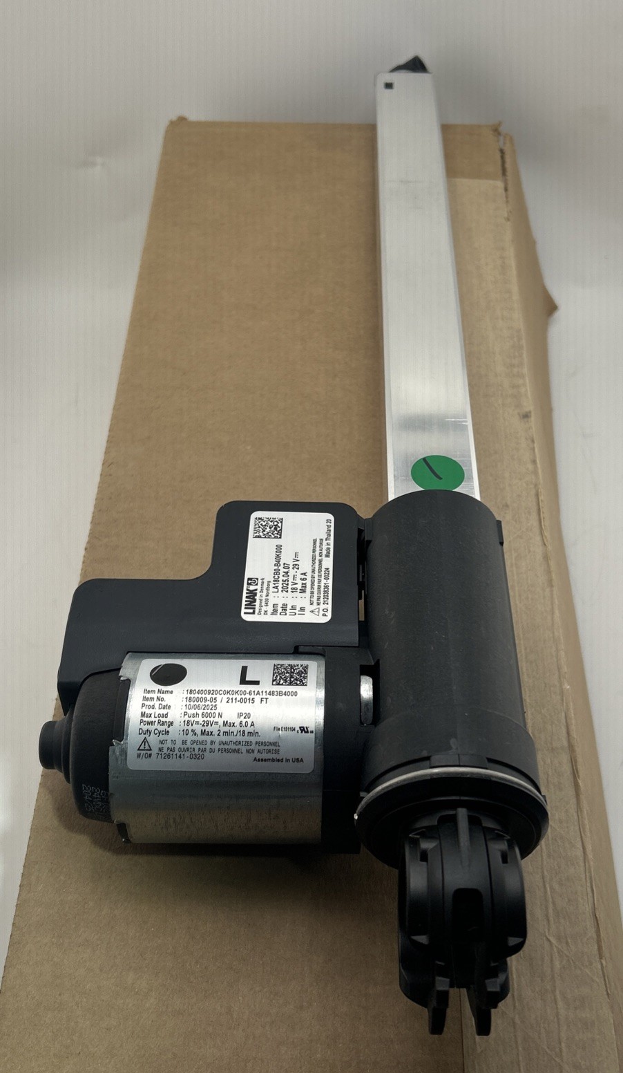 OEM Linak Linear Actuator LA18CB0-B40K000 18V-29V 6A 4B9949 128155