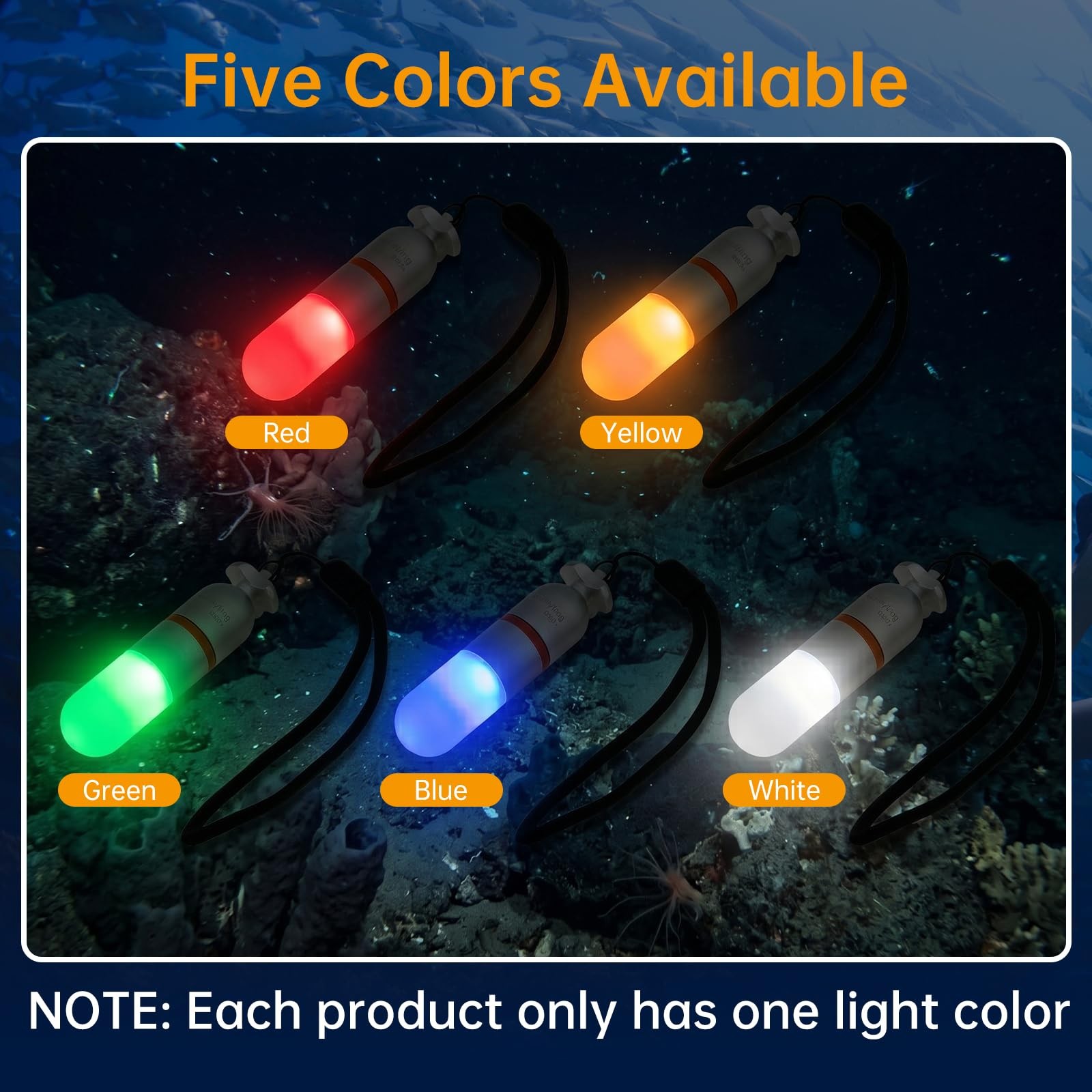 Securitying 2Pcs Scuba Dive Strobe Signal Light Mini Tank Light Night Dive