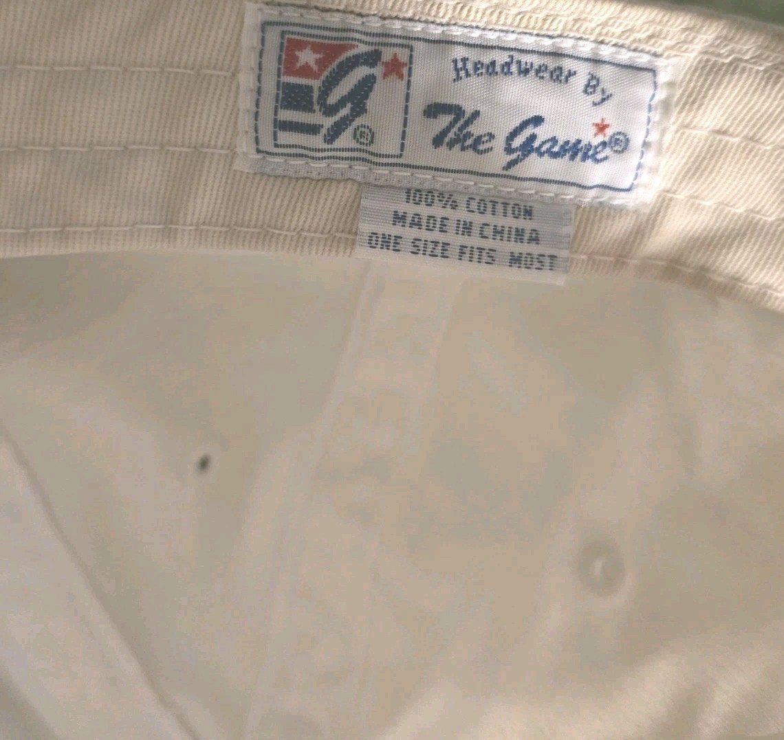 The Game One Size White PGA Tour Golf Hat Adjustable Strapback Vintage