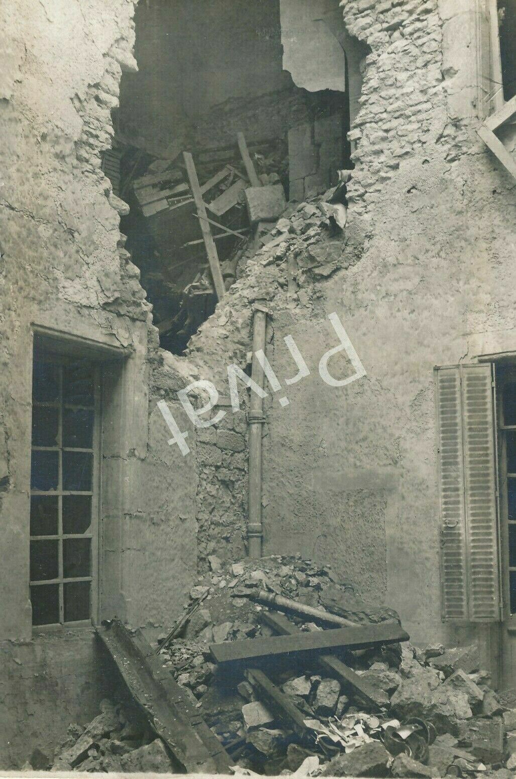Photo PK WK I Destroyed House Ruin Saint Mihiel France France H1.54