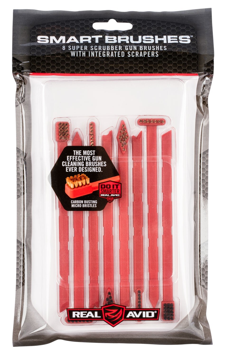 Real Avid AVSB01 Smart Brush Multi-Caliber Universal Firearm Plastic 5.50" Long