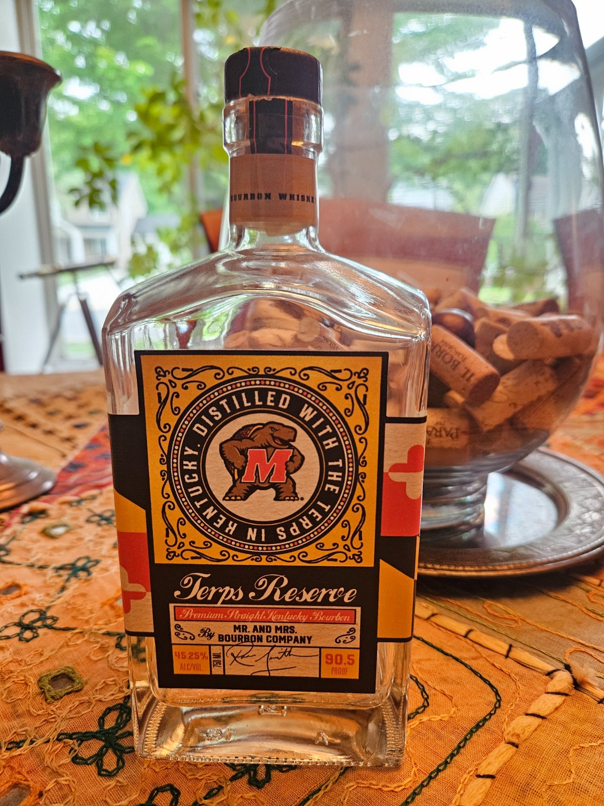 NICE! TERPS RESERVE UMD MARYLAND EMPTY KENTUCKY BOURBON BOTTLE WHISKEY FREE SHIP