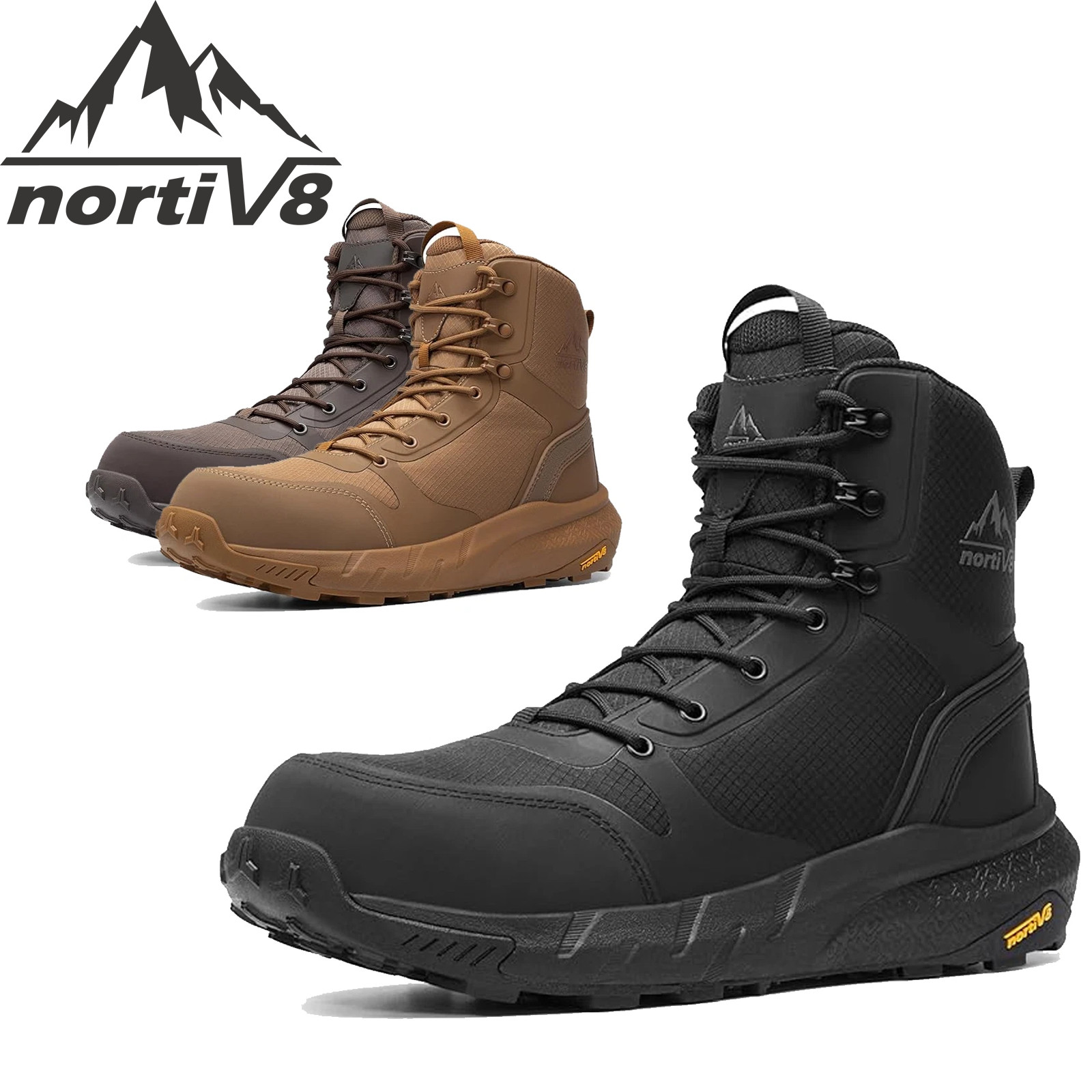NORTIV 8 Men Safety Composite Toe  Construction Factory Work Boots Wide Size