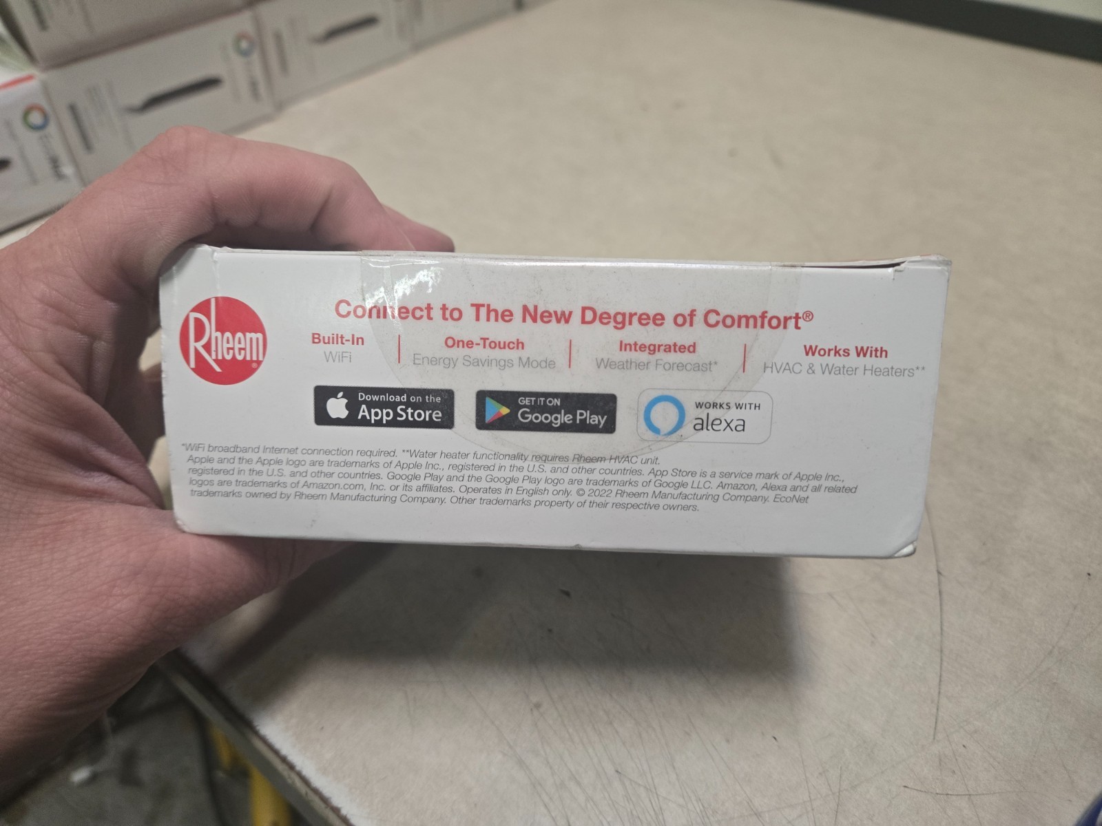 Rheem RETST800SYS Wi-Fi- Enabled Touchscreen Heating & Cooling Smart Thermostat