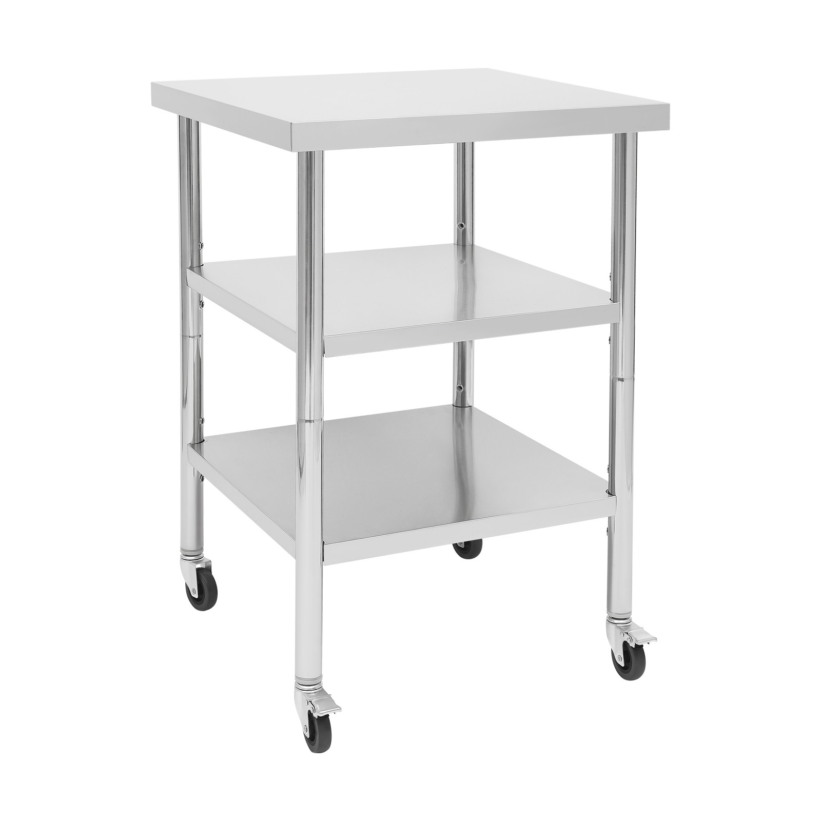 Work Table Commercial Work Table with Adjustable Under Shelves 3-Tier Work Table