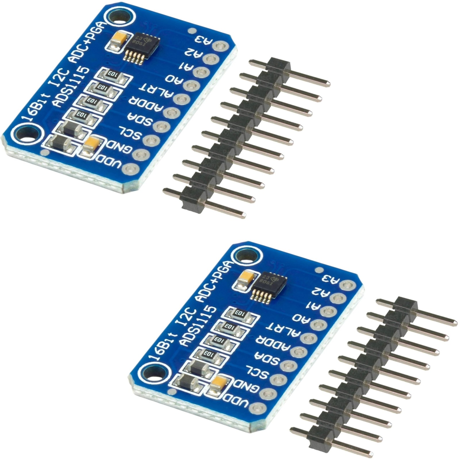2 PCS ADS1115 Module 16Bit ADC I2C Interface 4 Channels Conversion Board