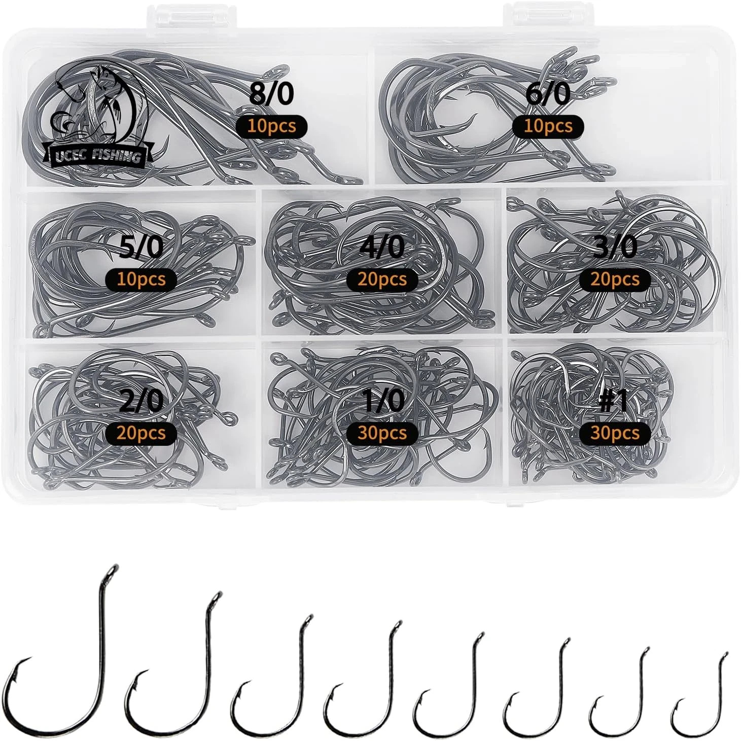 Circle Hooks Fishing Hooks 2X Strong Offset Circle Hooks Saltwater Black High Ca