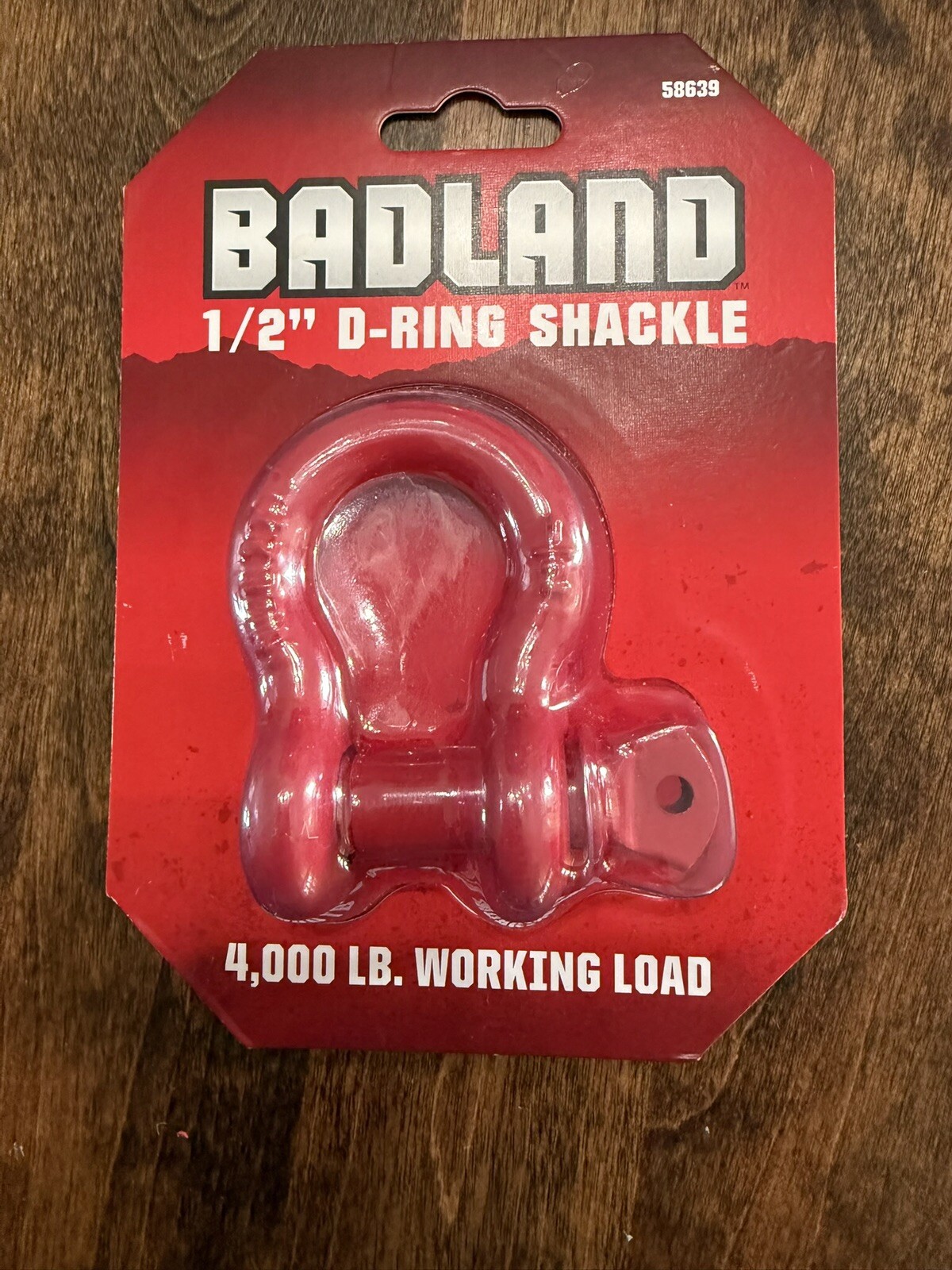 BADLAND 1/2'' D-Ring Shackle, 4,000 Lb Working Load, NEW