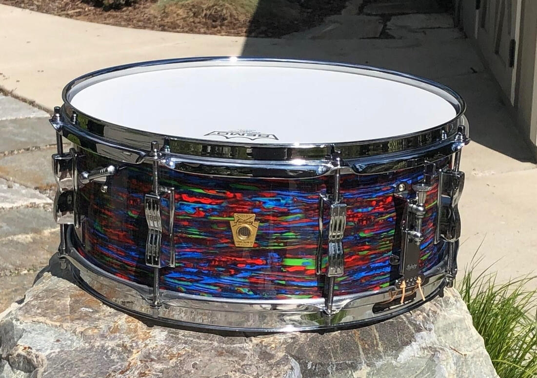 Psychedelic Red Drum Wrap For Snare 14x6.5.