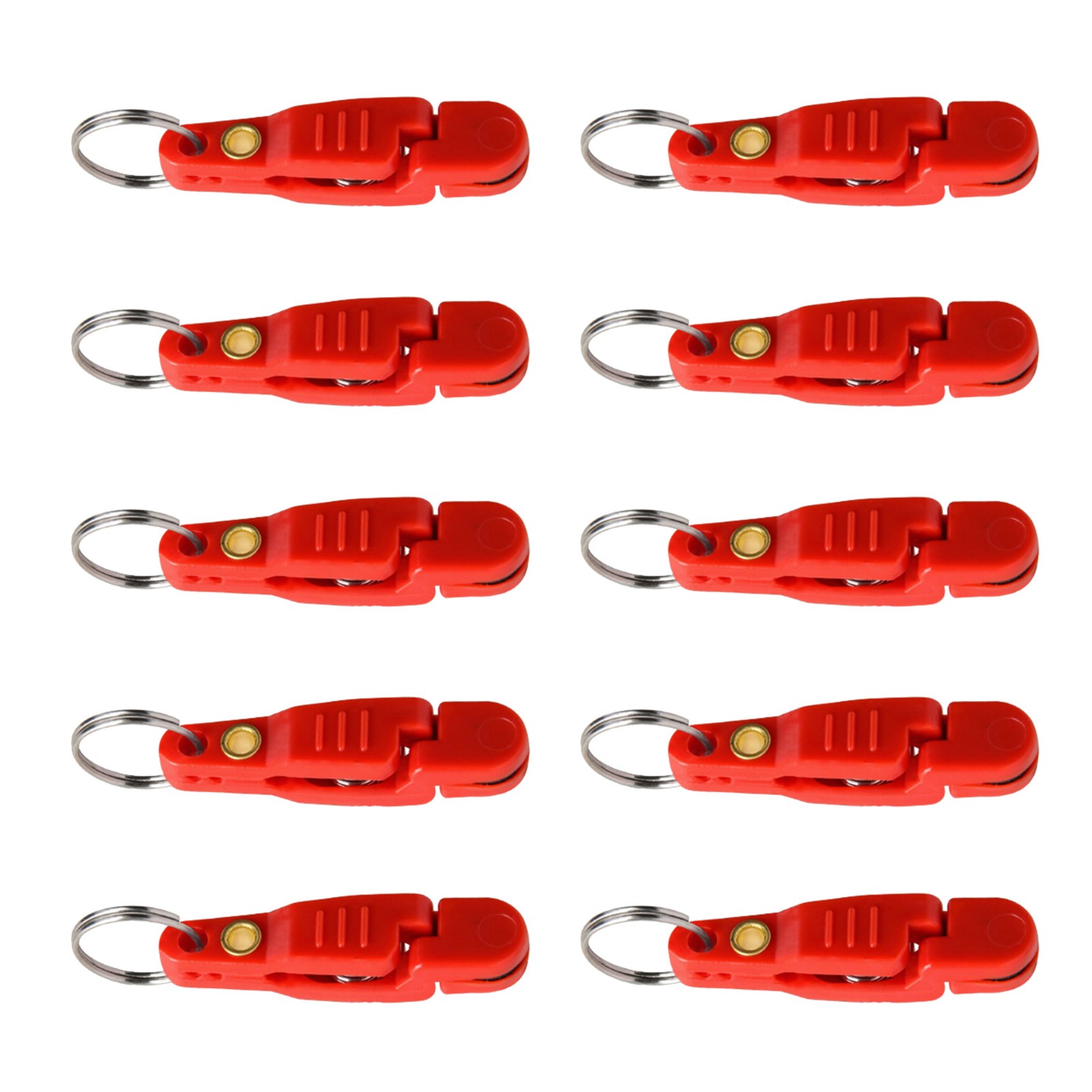10* Red Quick-Release Clips With Strong Gripping Force For Fishing Easy-Use