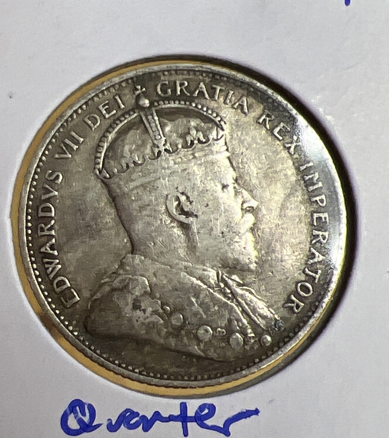 1909- Canada- Edward VII 25 Cents