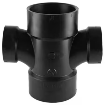 Red. Double San. Tee, 4 In X 2 In Hub,  02240