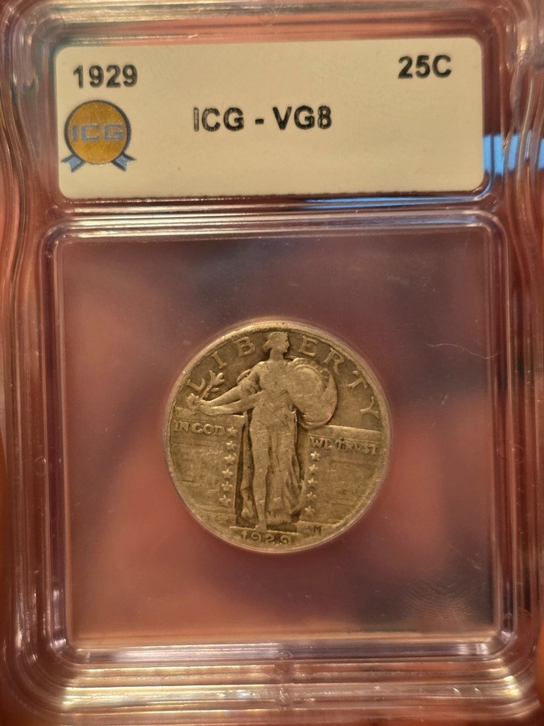 1929 Standing Liberty Quarter — ICG VG8