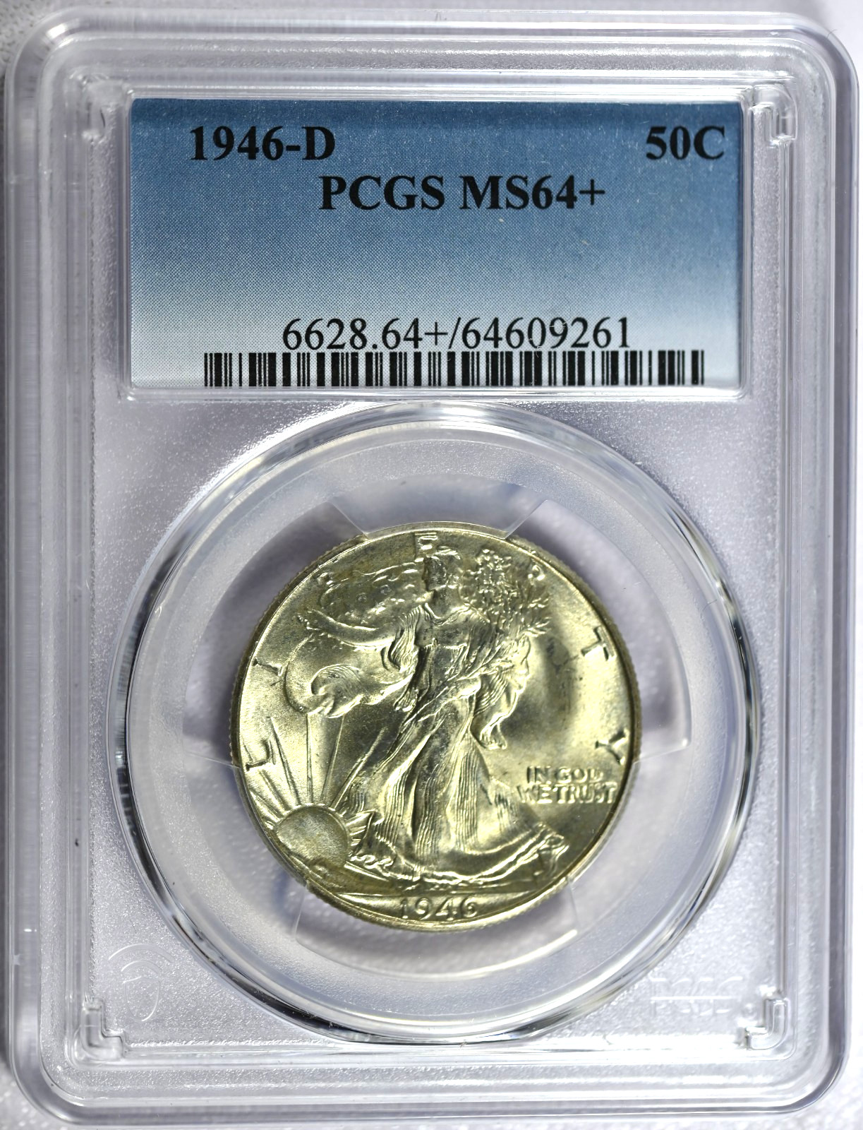 1946-D PCGS MS64+ Walking Liberty Half