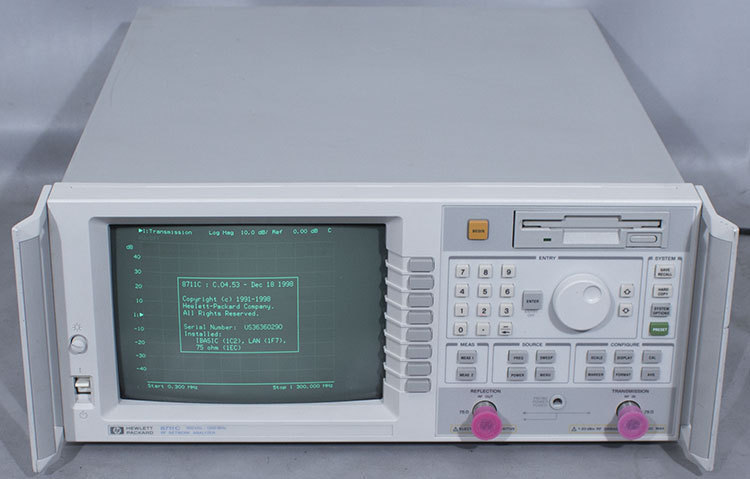 HP/Agilent 8711C RF Network Analyzer 300 kHz to 1.3 GHz, 1EC/1C2/1F7