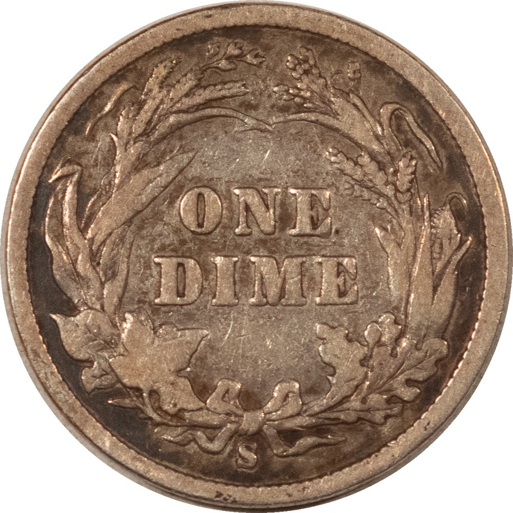 1898-S BARBER DIME - HIGH GRADE CIRCULATED EXAMPLE!