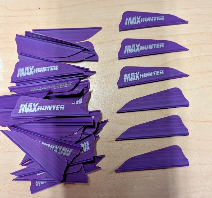 36 AAE Max Hunter 2.1" PURPLE Vanes archery arrow fletching orange