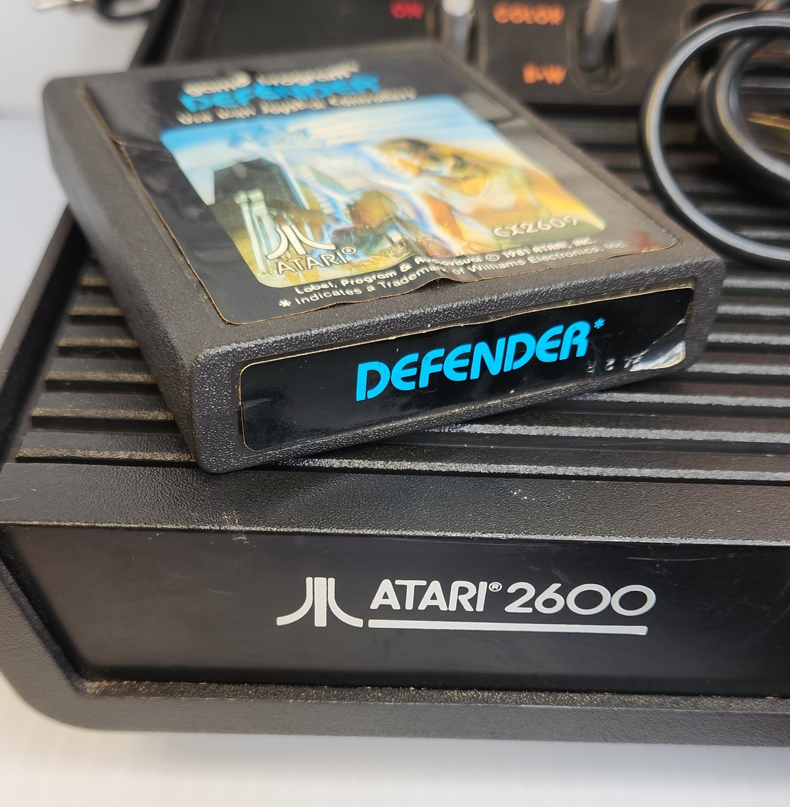 Atari CX-2600 TESTED DARTH VADER 4 Switch Console with 2 PADDLES and 3 Games