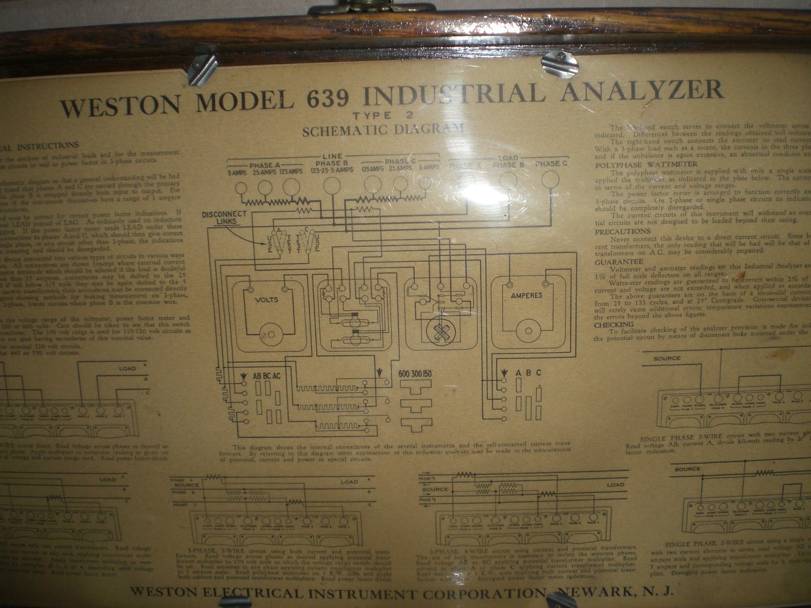 Antique Vintage Weston Industrial Analyzer Model 639