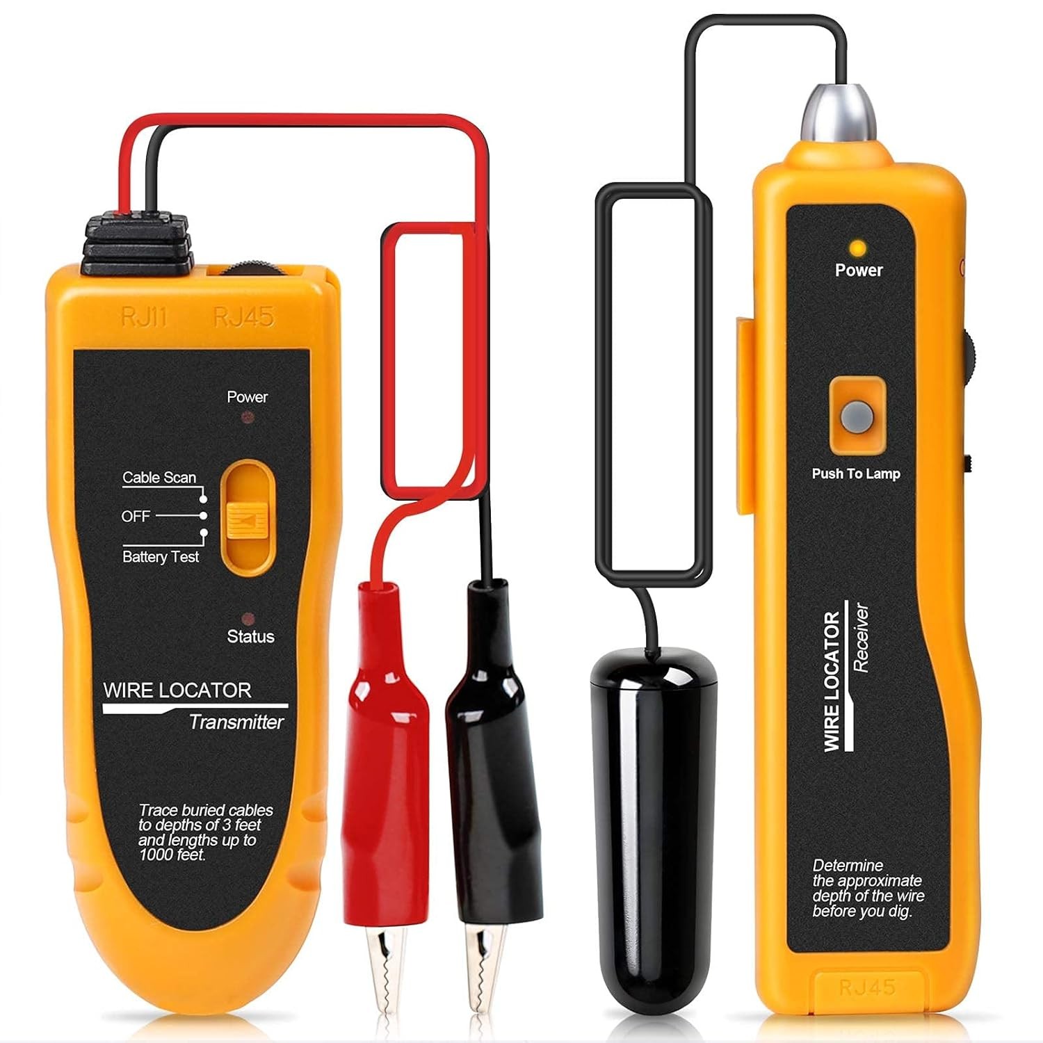 Localizador de cables subterráneos F02, rastreador de cables con auriculares