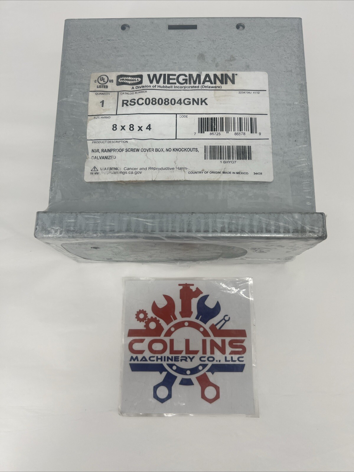 Wiegmann RSC080804GNK Carbon Steel Enclosure 8" H x 8" W x 4" D NEMA 3R