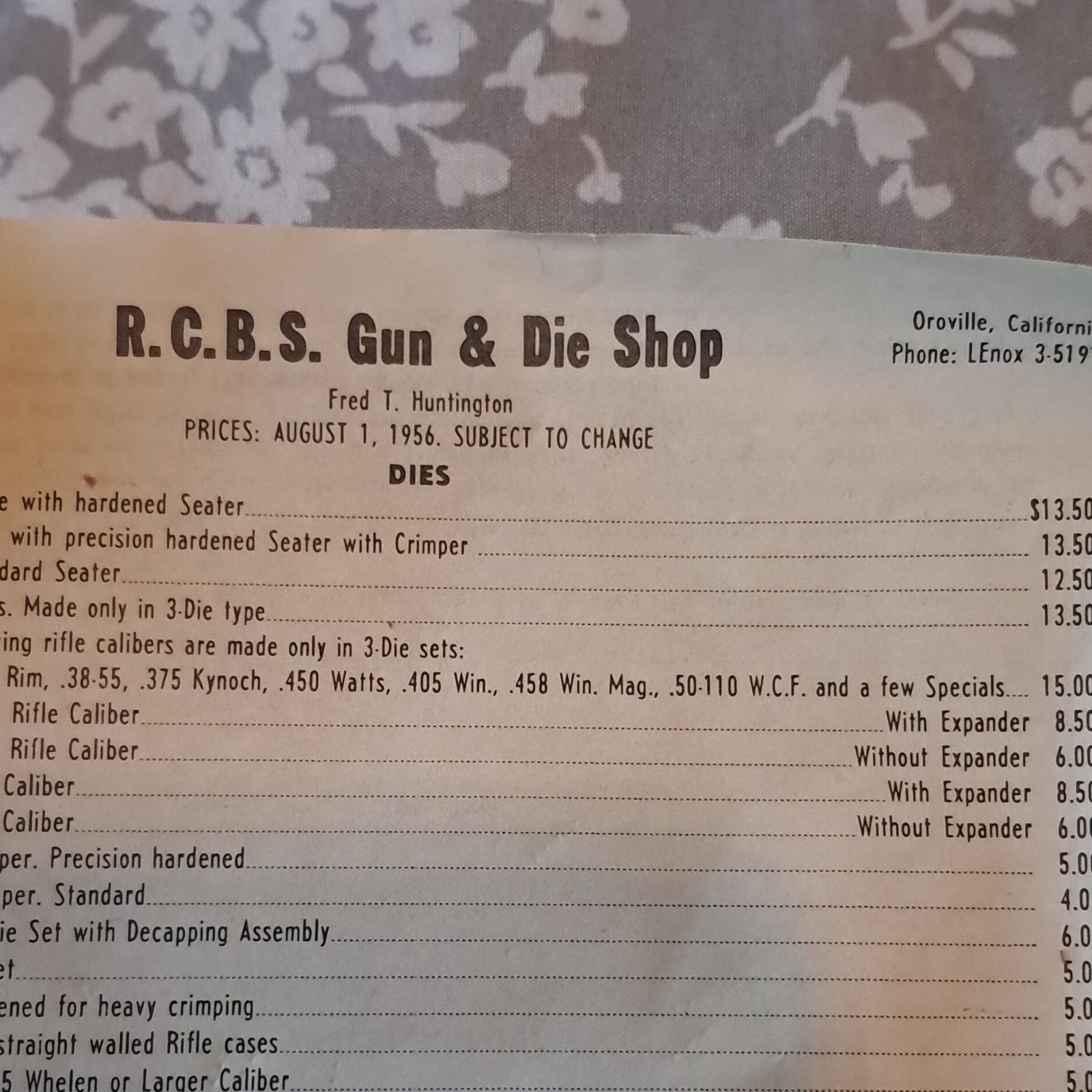 RCBS Die Set .44 Cal Handgun Reloading Dies