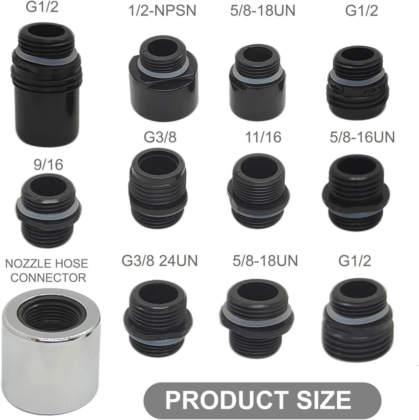 12PCS Kitchen Faucet Adapter Kit for Pull Down Sprayer Universal Sink Hose