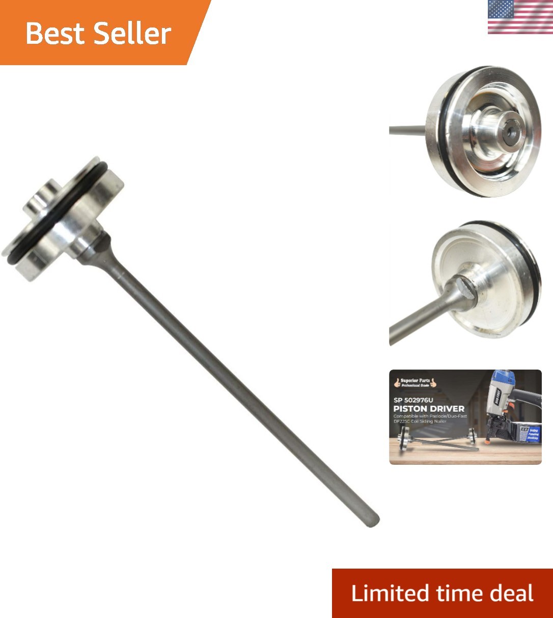 Versatile Piston Driver Compatible with DF225C, CN65Z & QCND65 Siding Nailers