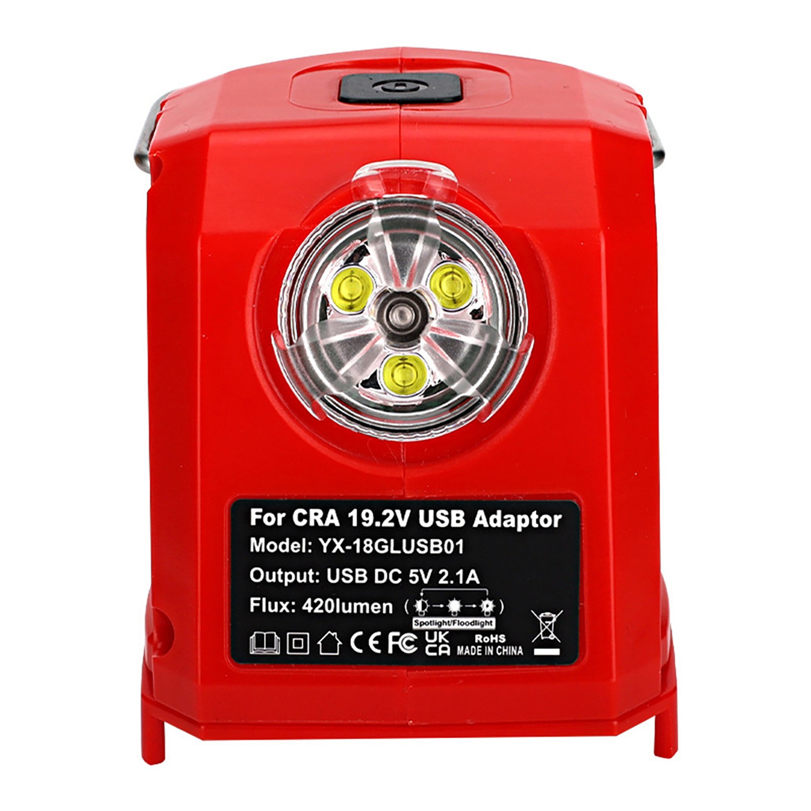 Multi-Functional Battery Adapter Charger For Craftsman With 420LM LED