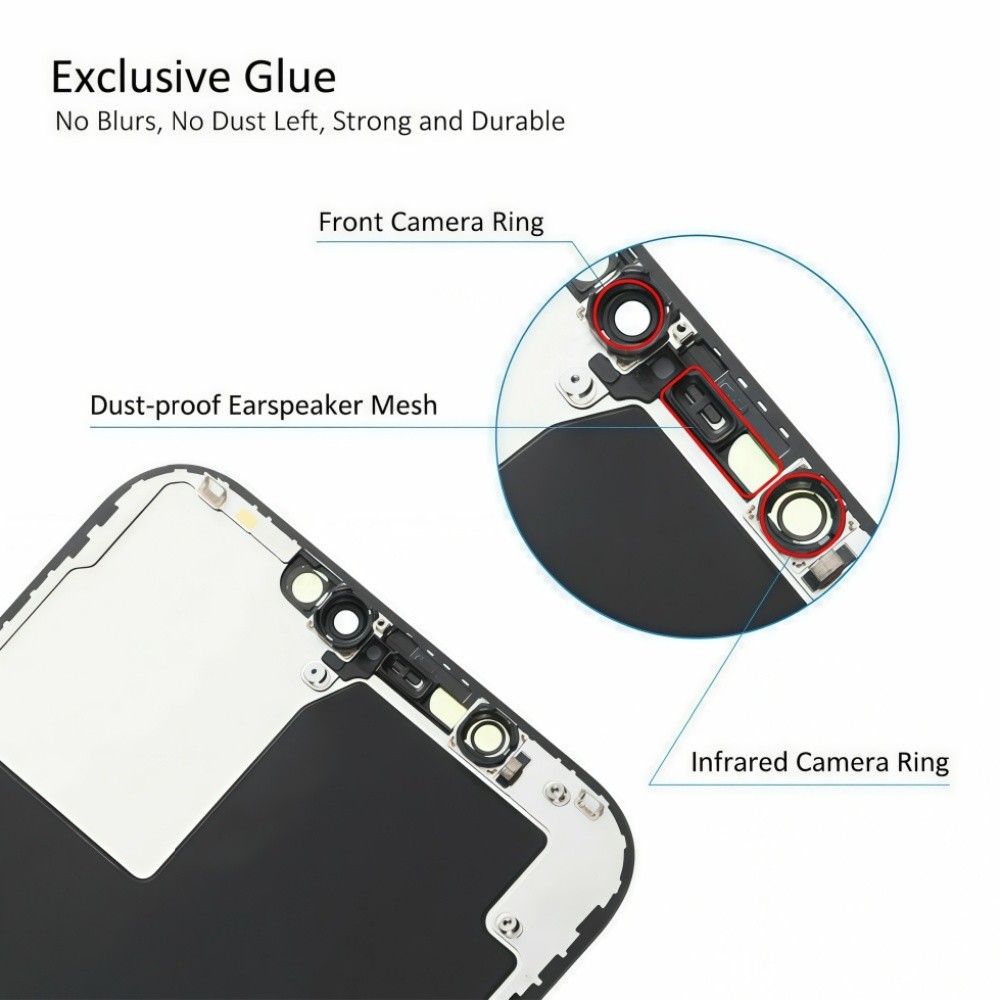 For iPhone 12 Pro Max LCD Touch Screen Digitizer Replacement Display Frame Tools