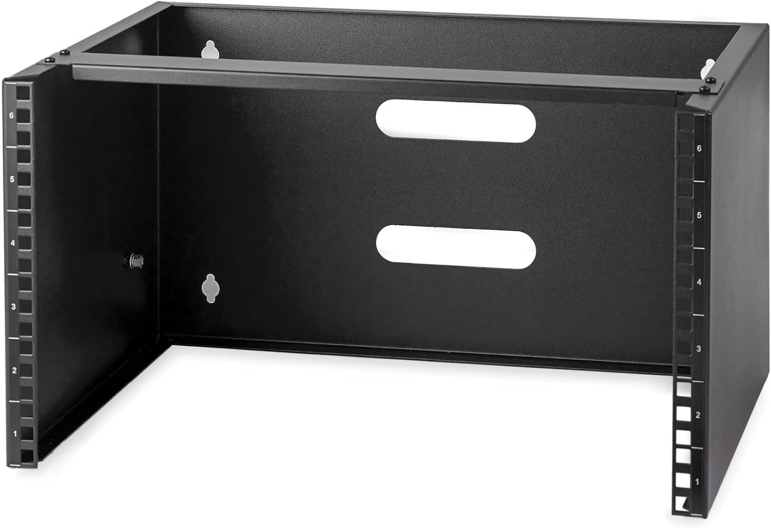 Durable 6U Wall Mount Rack - Cold-Rolled Steel Design for IT Equipment, 44lbs