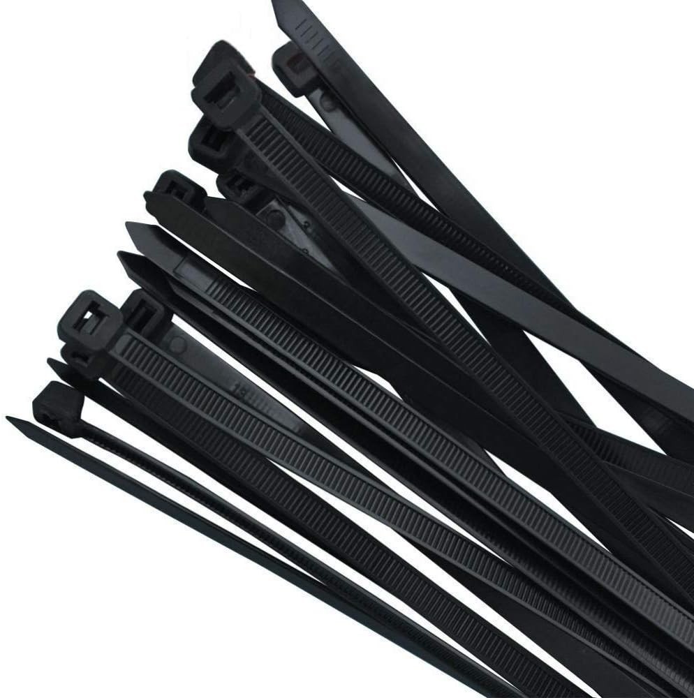 Black Nylon Zip Ties 16 Inch Long Industrial Grade 60Lb Tensile 100 Pack