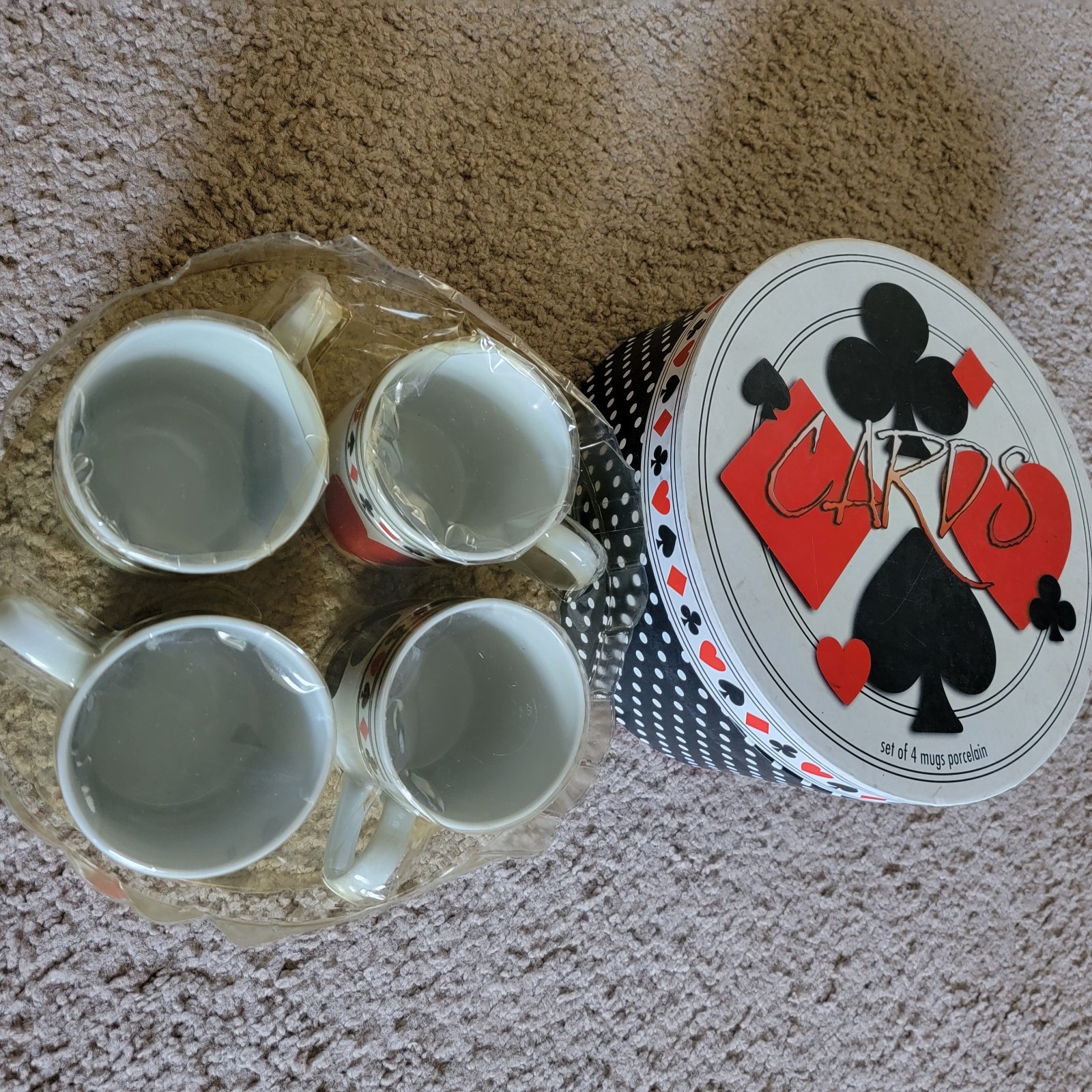 I. Godinger & Co 12oz Playing Cards Coffee Mug Diamond, Club, Spade & Hearts