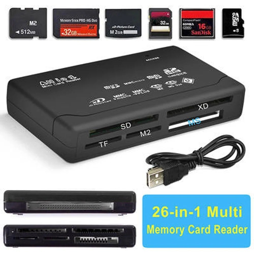 USB Memory Card Reader CF XD SD MS | Compact Flash XD Picture Card PC Mac