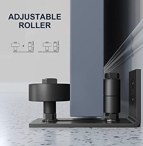 Sliding Barn Door Bottom Floor Guide,Adjustable Roller,Wall Mount 1