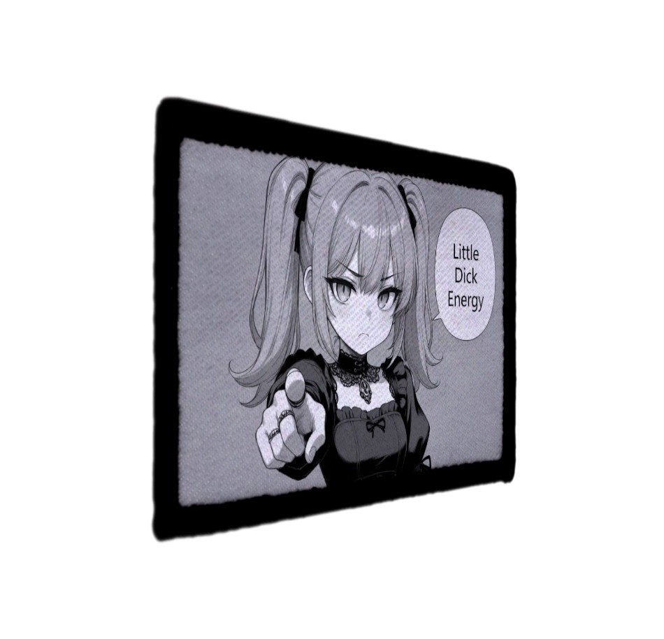 Little Dick Energy Shaming Waifu Anime Otaku Patch Sew on [sub]