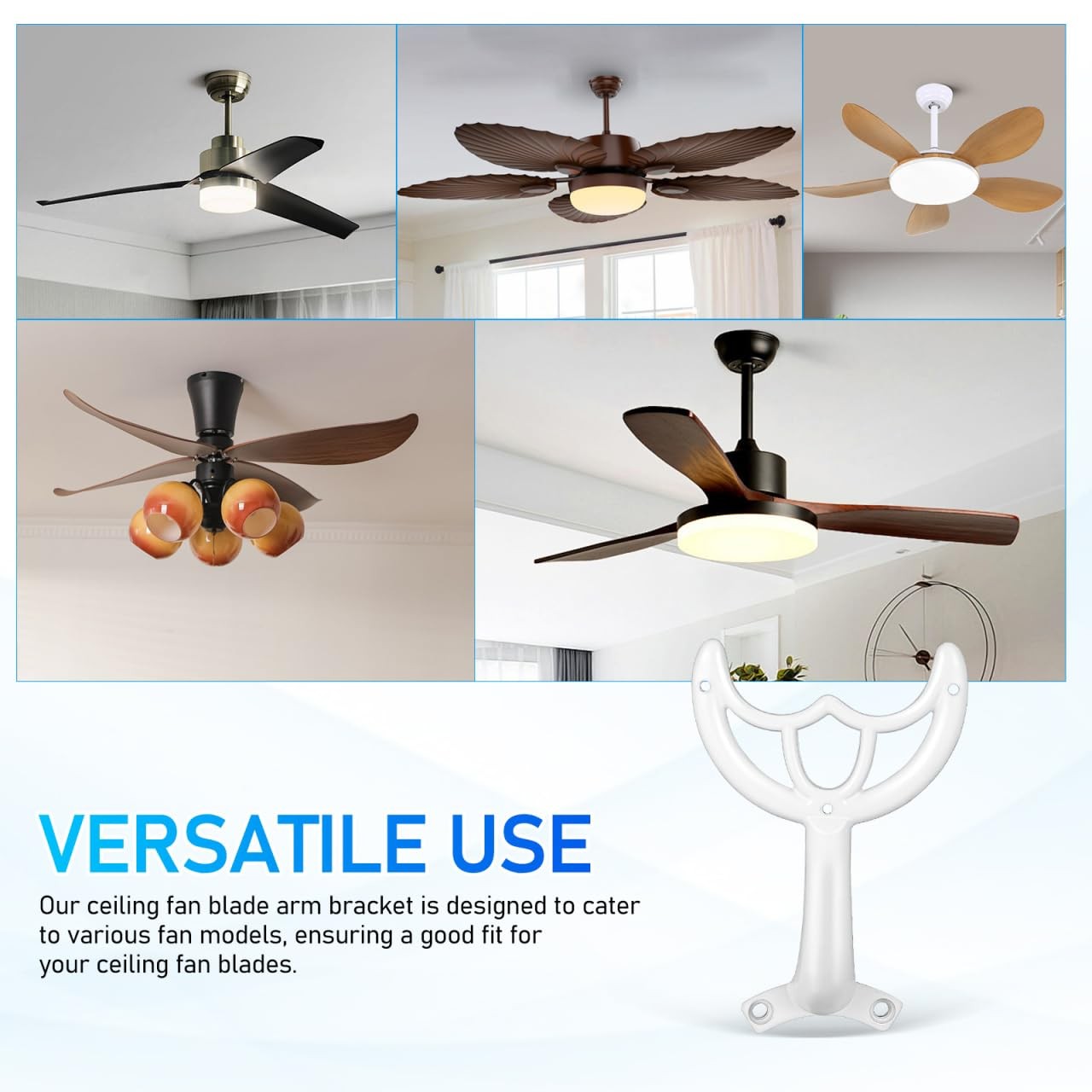 Ceiling Fan Blade Arms Replacement - 52'' White Finish Fan Blade Replacement ...