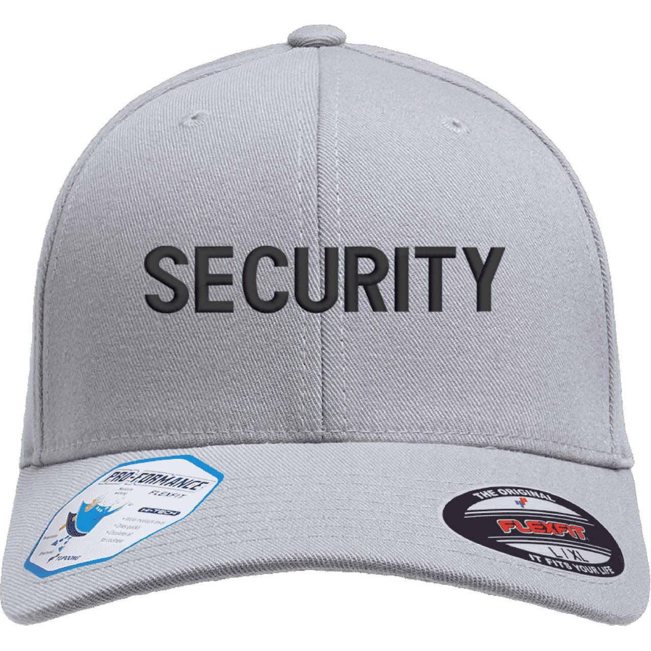 SECURITY Fitted Baseball Hat Uniform Guard Officer Pro-Formance Flexfit Cap